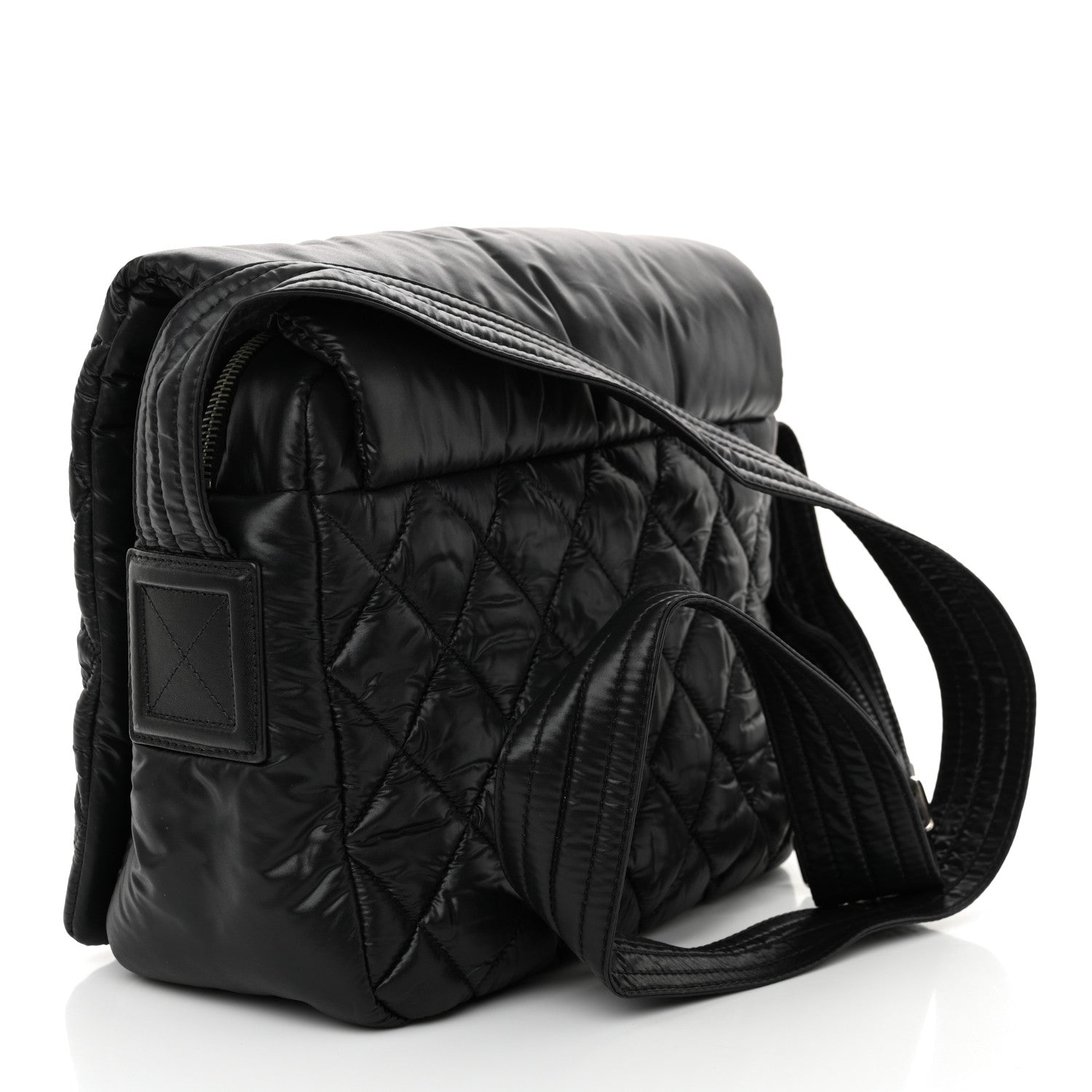 Chanel Nylon Small Coco Cocoon Messenger Bag Black 3 of 10