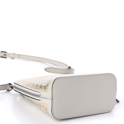 Gucci X SEGA Calfskin GUCCY Stars Mini Dome Shoulder Bag Mystic White Gold 4 of 10