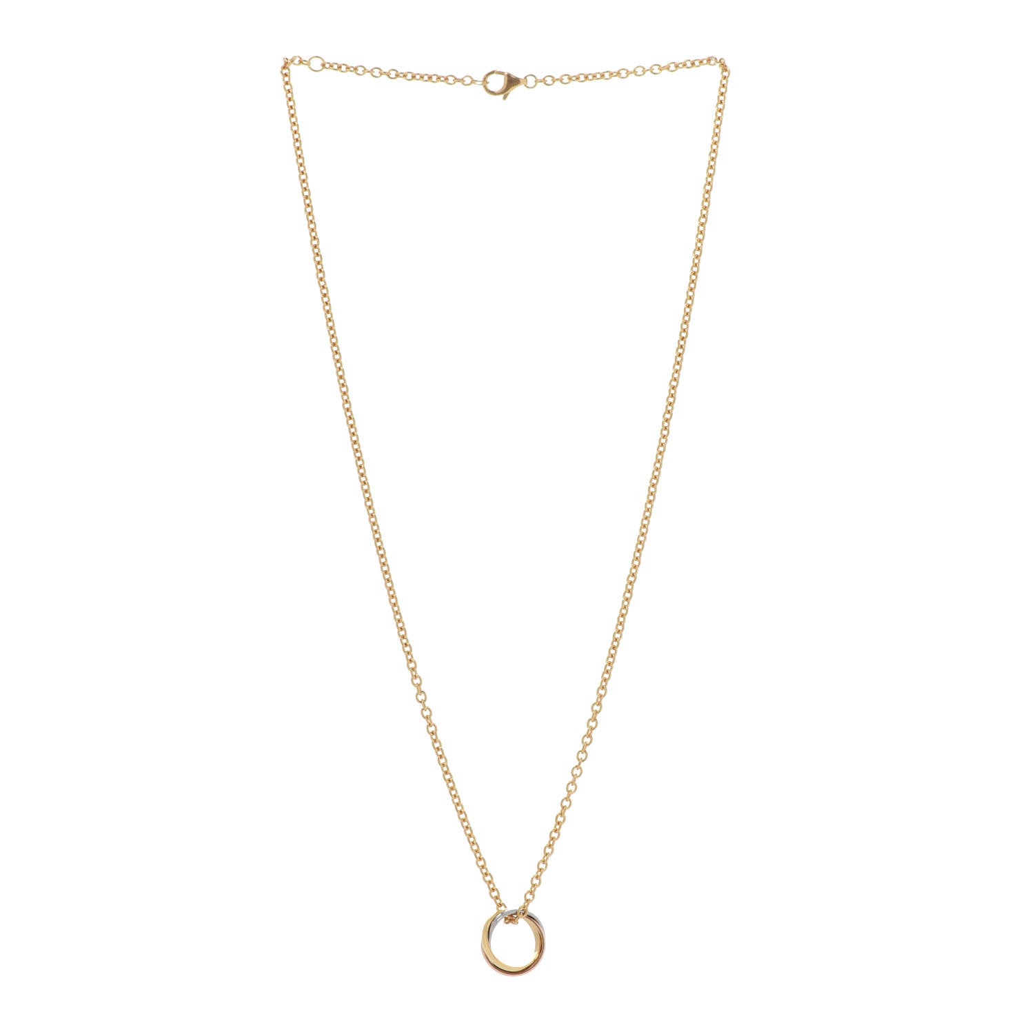 Cartier 18K Pink Yellow White Gold Baby Trinity Pendant Necklace 3 of 9