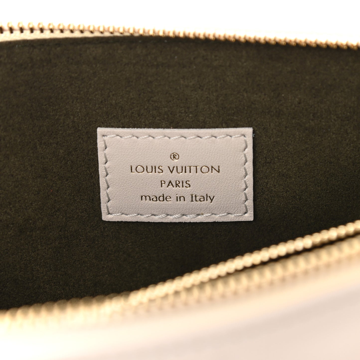 Lambskin Embossed Monogram Coussin PM Beige Cream