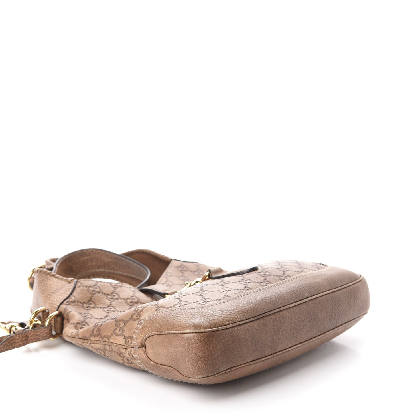 Guccissima Medium New Jackie Shoulder Bag Natural Brown
