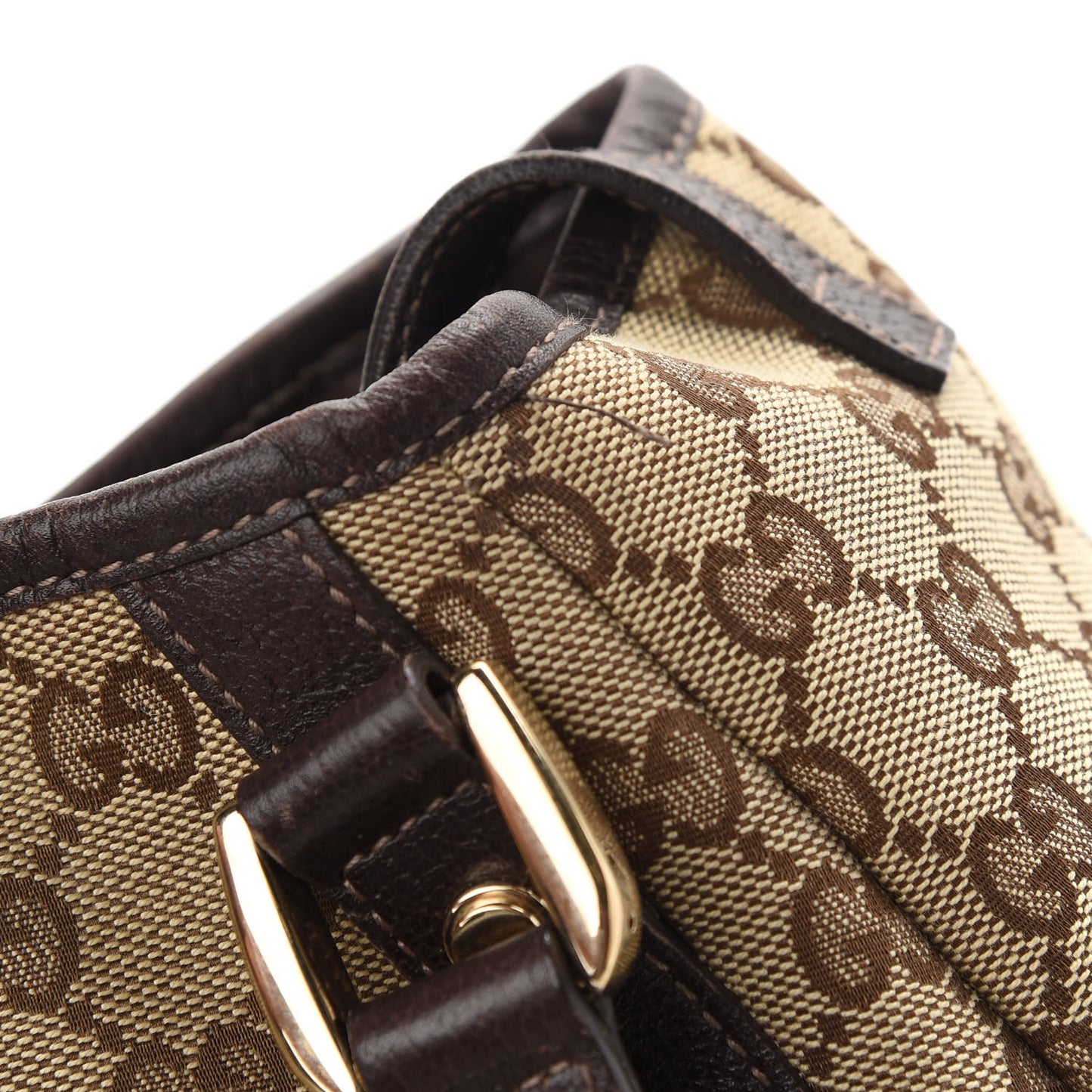Monogram Medium Abbey Shoulder Bag Dark Brown
