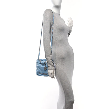 Chanel Shiny Calfskin Quilted Mini Chanel 22 Light Blue 2 of 9