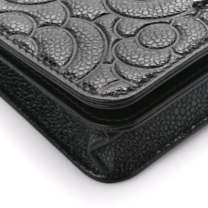 Chanel Caviar Camellia Embossed Chain Belt Bag Black 9 of 11