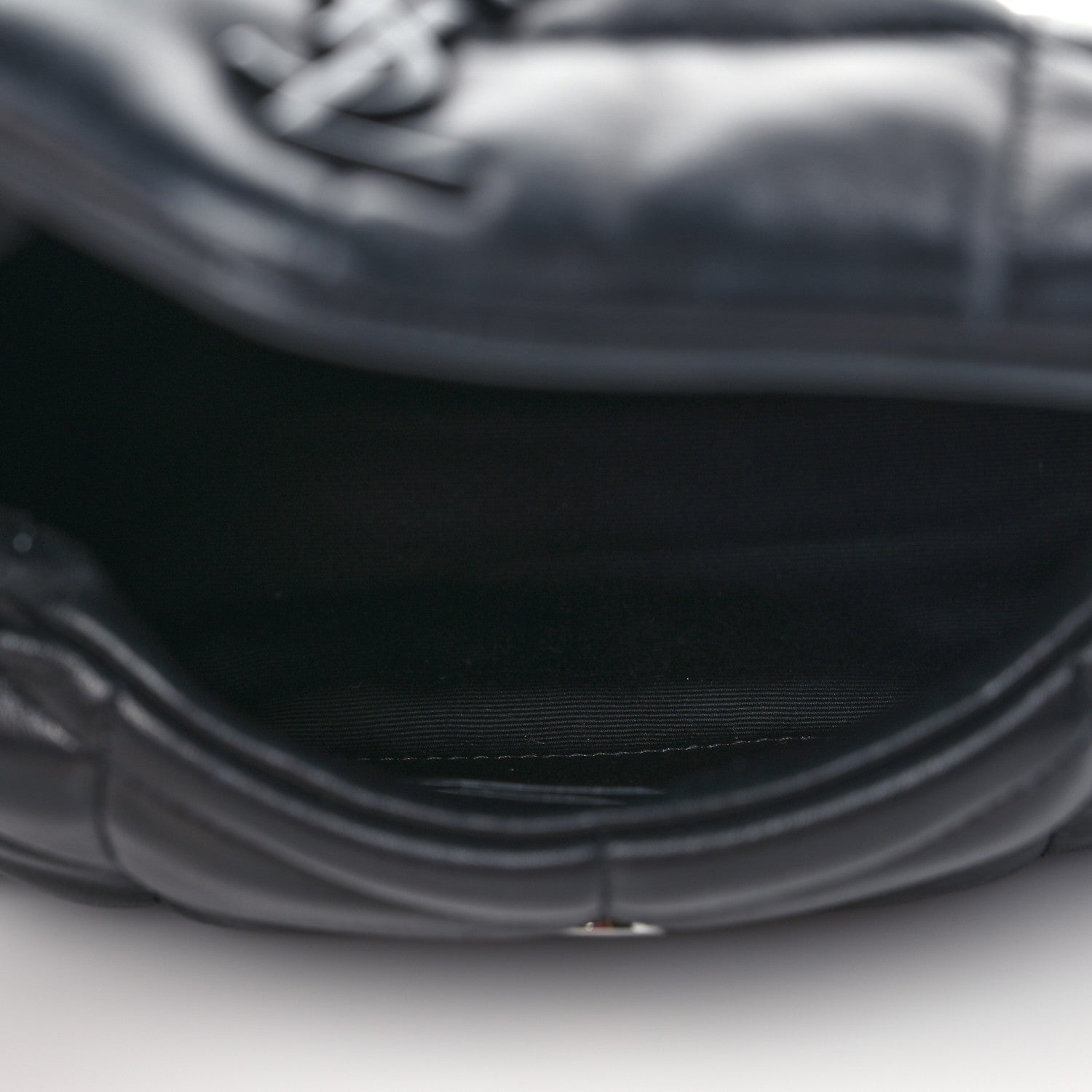 Saint Laurent Lambskin Quilted Toy Loulou Puffer Monogram Chain Satchel Black 5 of 8