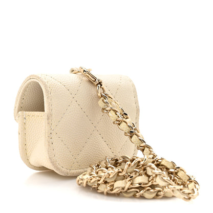 Chanel Caviar Quilted Airpods Pro Case White 3 of 12