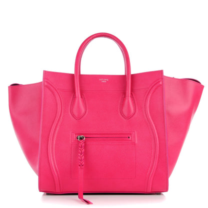 Celine Grained Calfskin Medium Phantom Luggage Fuchsia 1 of 11