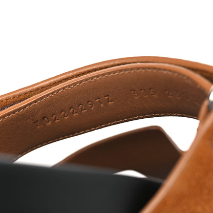 Hermes Suede Goatskin Womens Chypre Sandals 38.5 38.5 Naturel 8 of 9