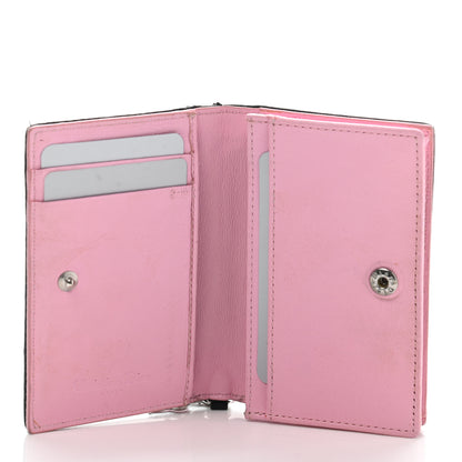 Christian Dior Lambskin Cannage Bi-Color Small Lady Dior Flap Card Holder Black Pink 5 of 19