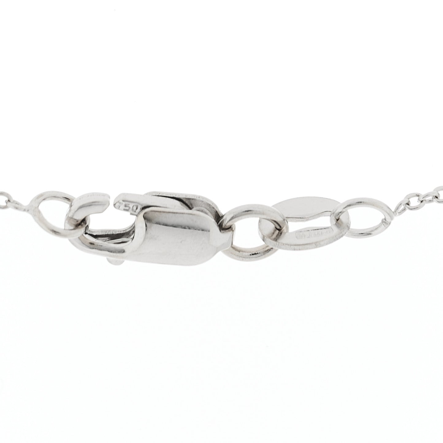 18K White Gold Diamond .24ct Diamonds by the Inch Pendant Necklace