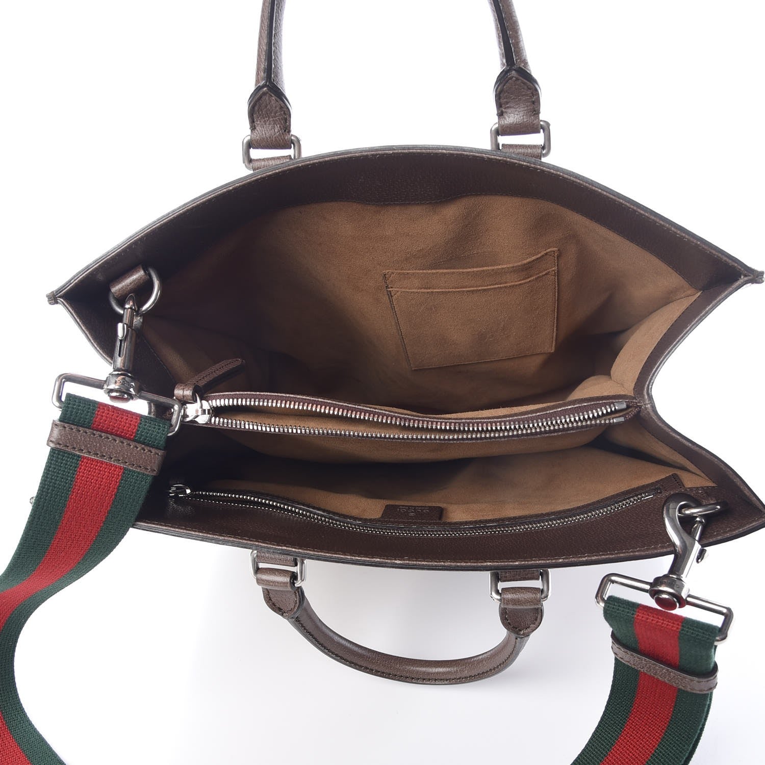 Gucci GG Supreme Monogram Tian Web Vertical Tote Beige Multicolor New Acero 5 of 7