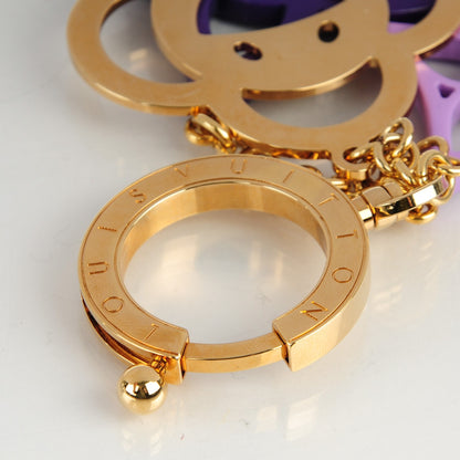 Louis Vuitton Brass Enamel Cosmic Blossom Bag Charm Violet 3 of 4