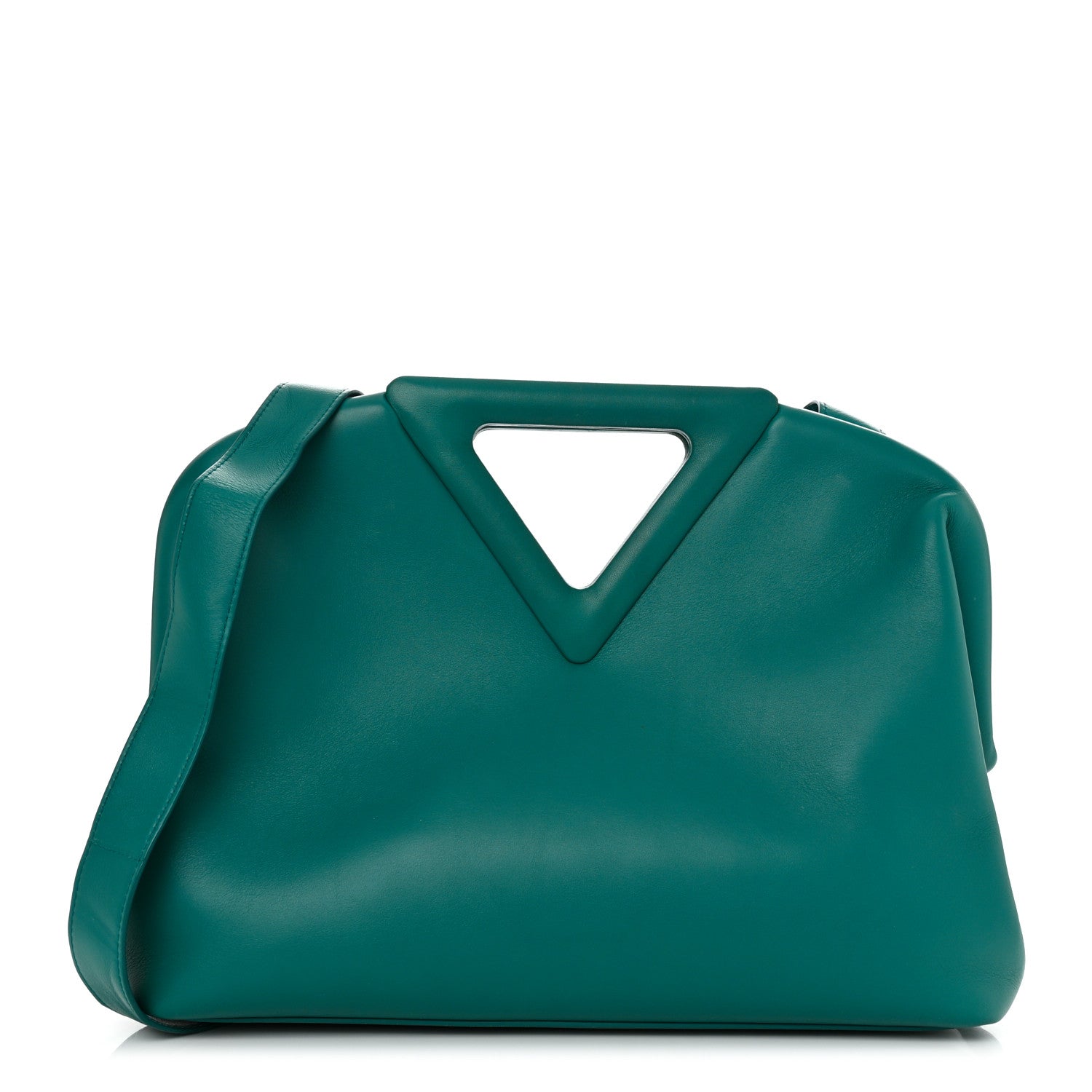 Bottega Veneta Calfskin Medium The Point Triangle Bag Mallard 1 of 11