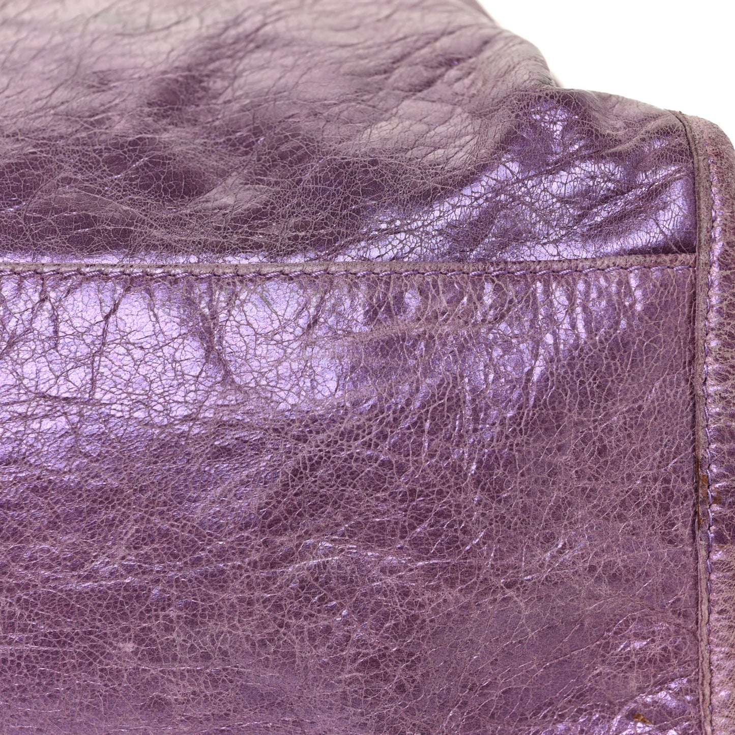 Agneau Classic Hardware City Metallic Purple