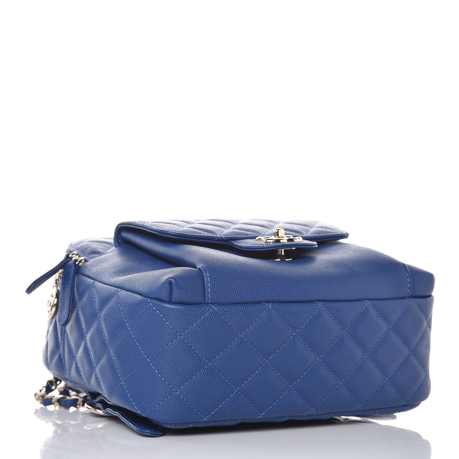 Chanel Caviar Quilted Large CC Day Backpack Blue 5 of 9