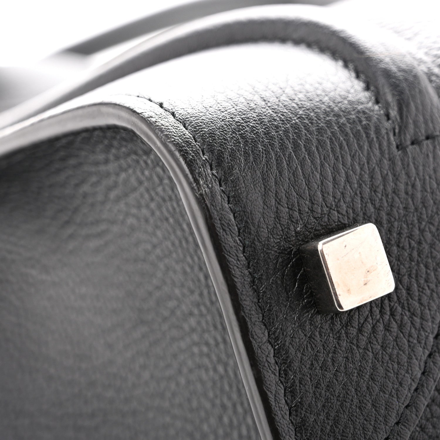 Celine Drummed Calfskin Mini Luggage Black 10 of 11