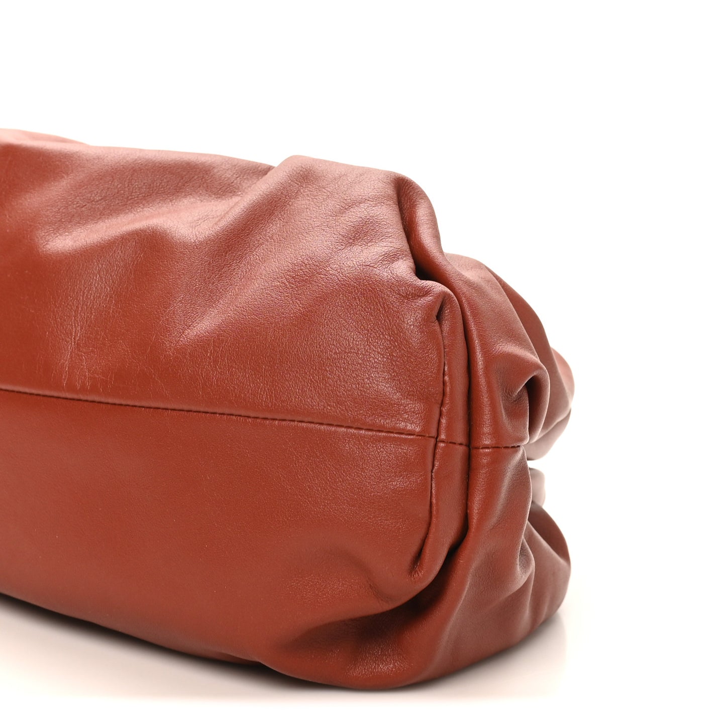 Smooth Butter Calf The Pouch Oversized Clutch Rust