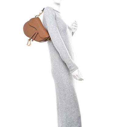 Christian Dior Grained Calfskin Saddle Bag Camello 2 of 10