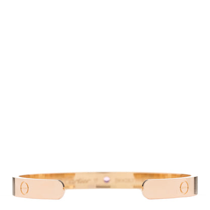 Cartier 18K Pink Gold Pink Sapphire LOVE Cuff Bracelet 17 2 of 4