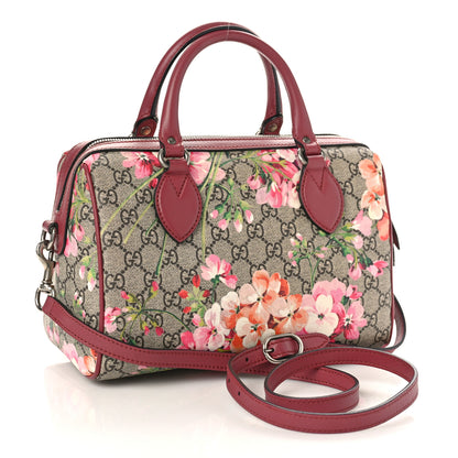 Gucci GG Supreme Monogram Blooms Small Boston Beige Multicolor Dry Rose 2 of 9