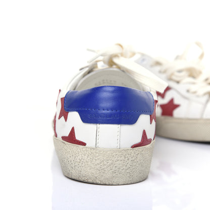 Saint Laurent Calfskin Star Court Sneakers 38.5 White Red 13 of 15