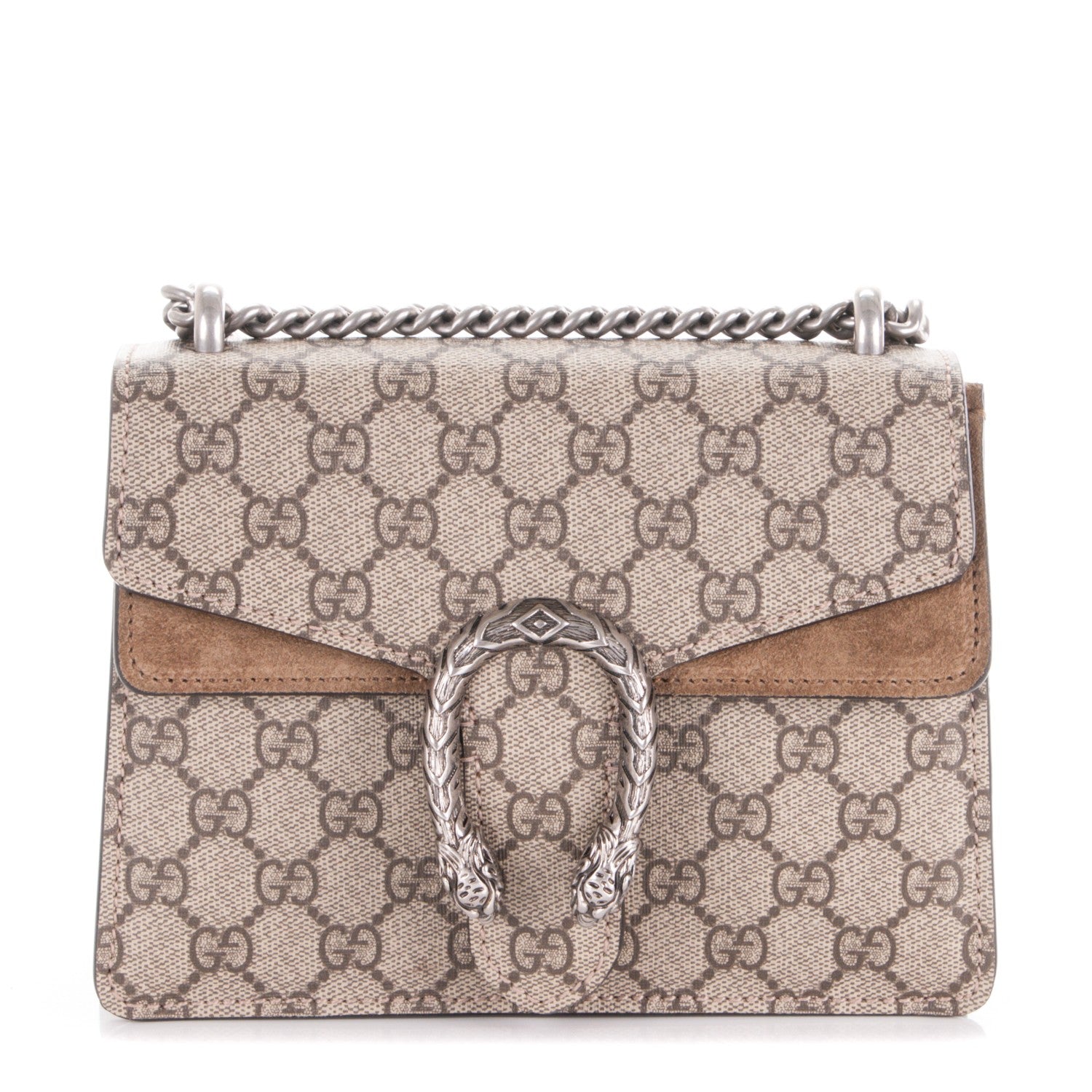 Gucci GG Supreme Monogram Mini Dionysus Shoulder Bag Taupe 1 of 7