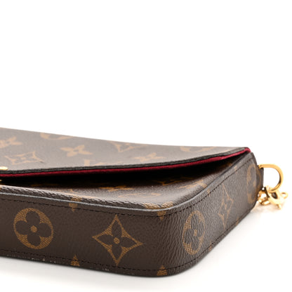 Louis Vuitton Monogram Pochette Felicie Chain Wallet Fuchsia 11 of 12