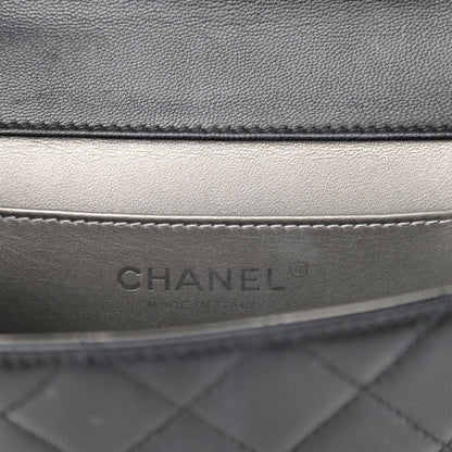 Chanel Goatskin Quilted Acrylic Beads Flap Black 6 of 13