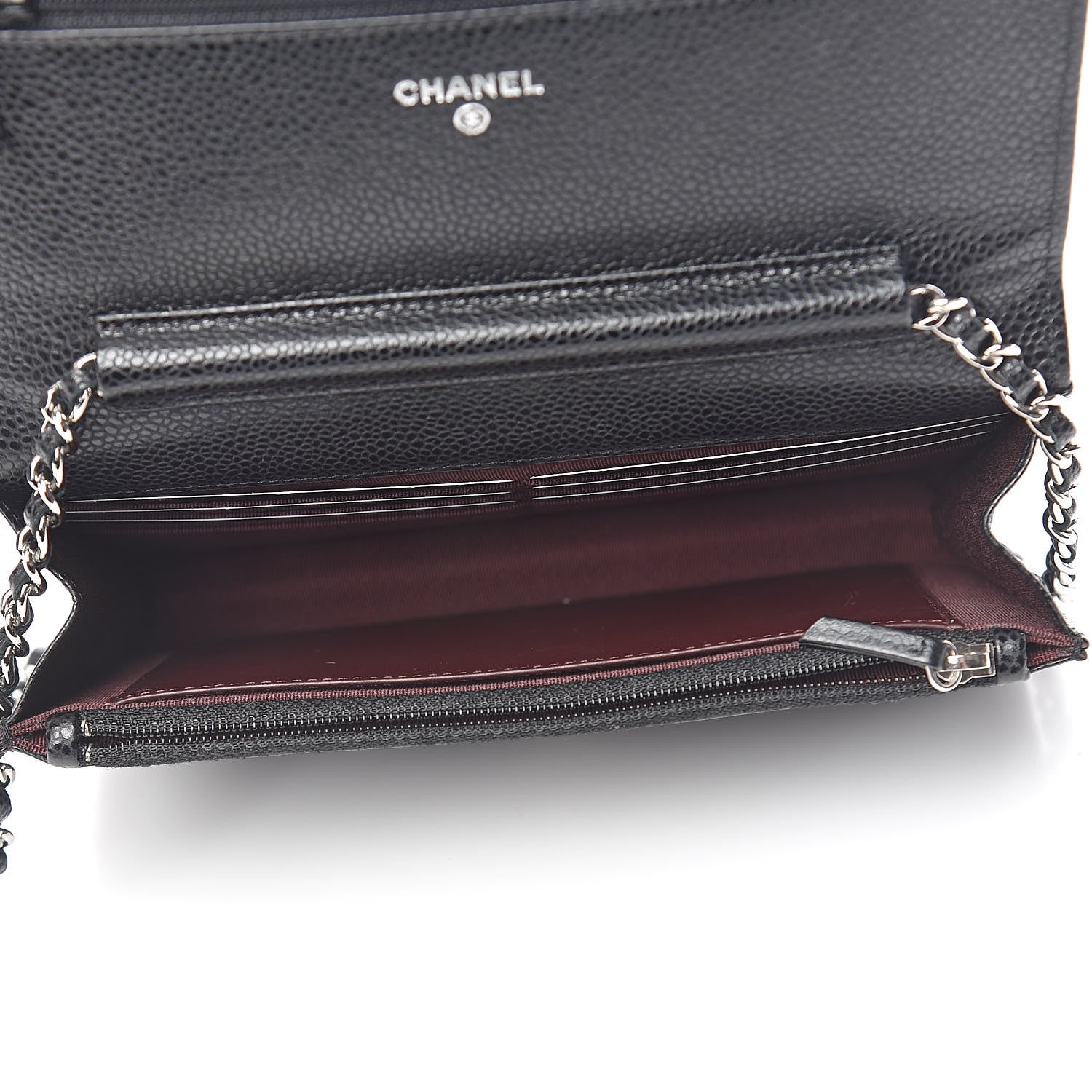 Chanel Caviar Quilted Wallet On Chain WOC Black 5 of 12