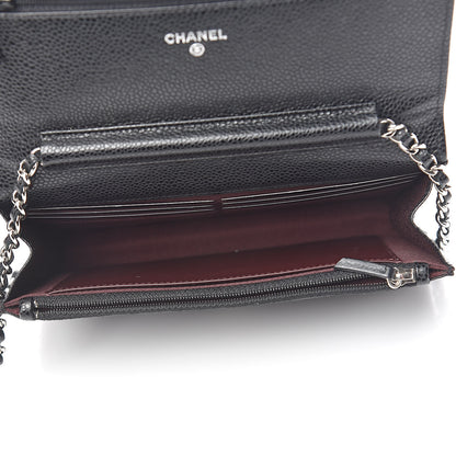 Chanel Caviar Quilted Wallet On Chain WOC Black 5 of 12