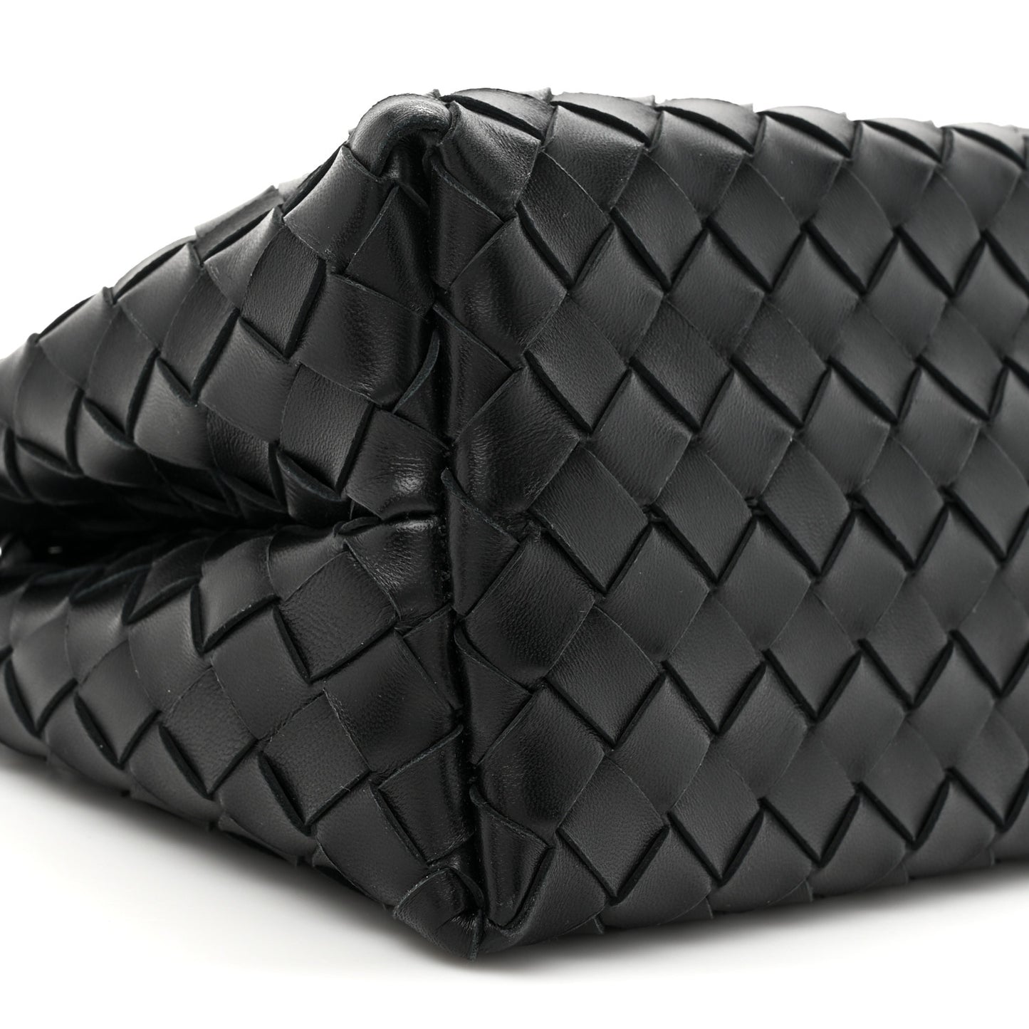 Nappa Intrecciato Small East West Andiamo Shoulder Bag Black