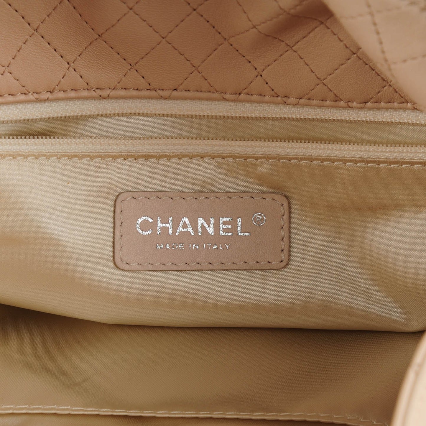 Lambskin Small Soft and Chain Hobo Beige