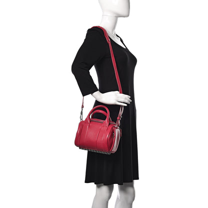 Alexander Wang Pebbled Lambskin Mini Rockie Red Rhodium Hardware 2 of 17