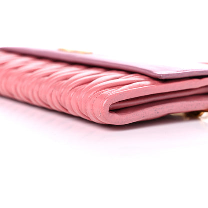 Miu Miu Nappa Matelasse Bicolor Wallet On Chain Loto Orchide 7 of 20