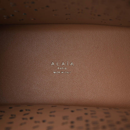 Alaia Calfskin Laser Cut Degrade Bijou Fiori Tote Tourterelle 9 of 9