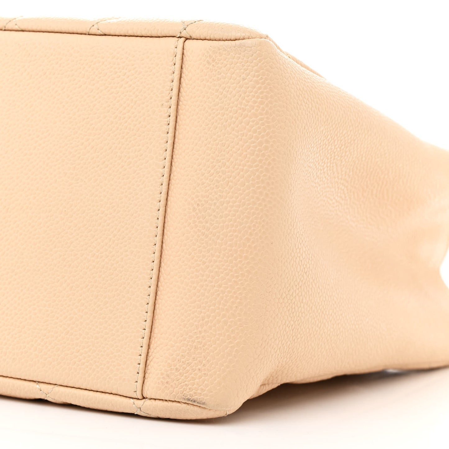 Caviar Quilted Grand Shopping Tote GST Beige Clair