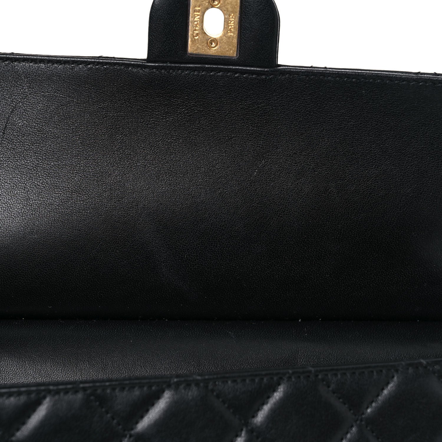 Chanel Goatskin Quilted Pearl Chain Flap Bag Black 13 of 14