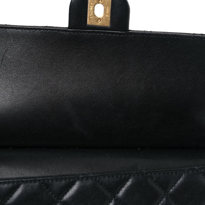 Chanel Goatskin Quilted Pearl Chain Flap Bag Black 13 of 14