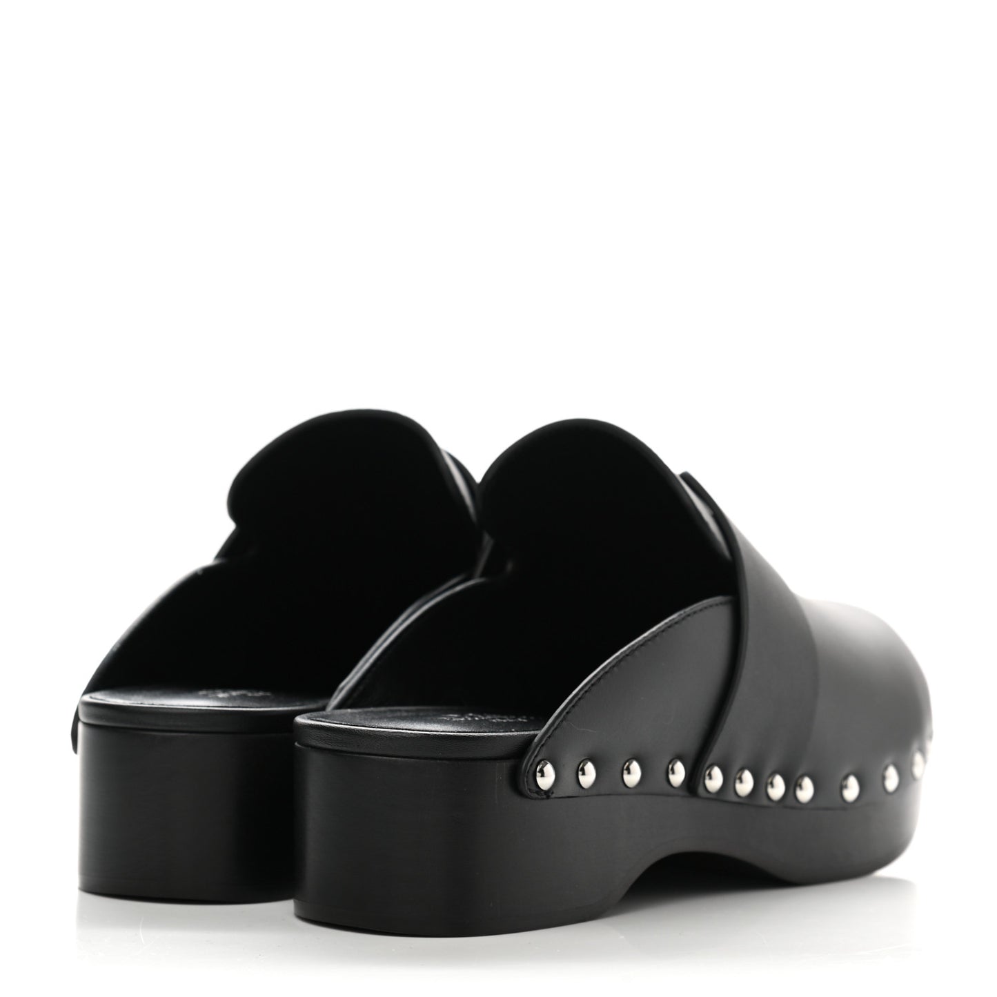 Calfskin Calya Mules 36 Black