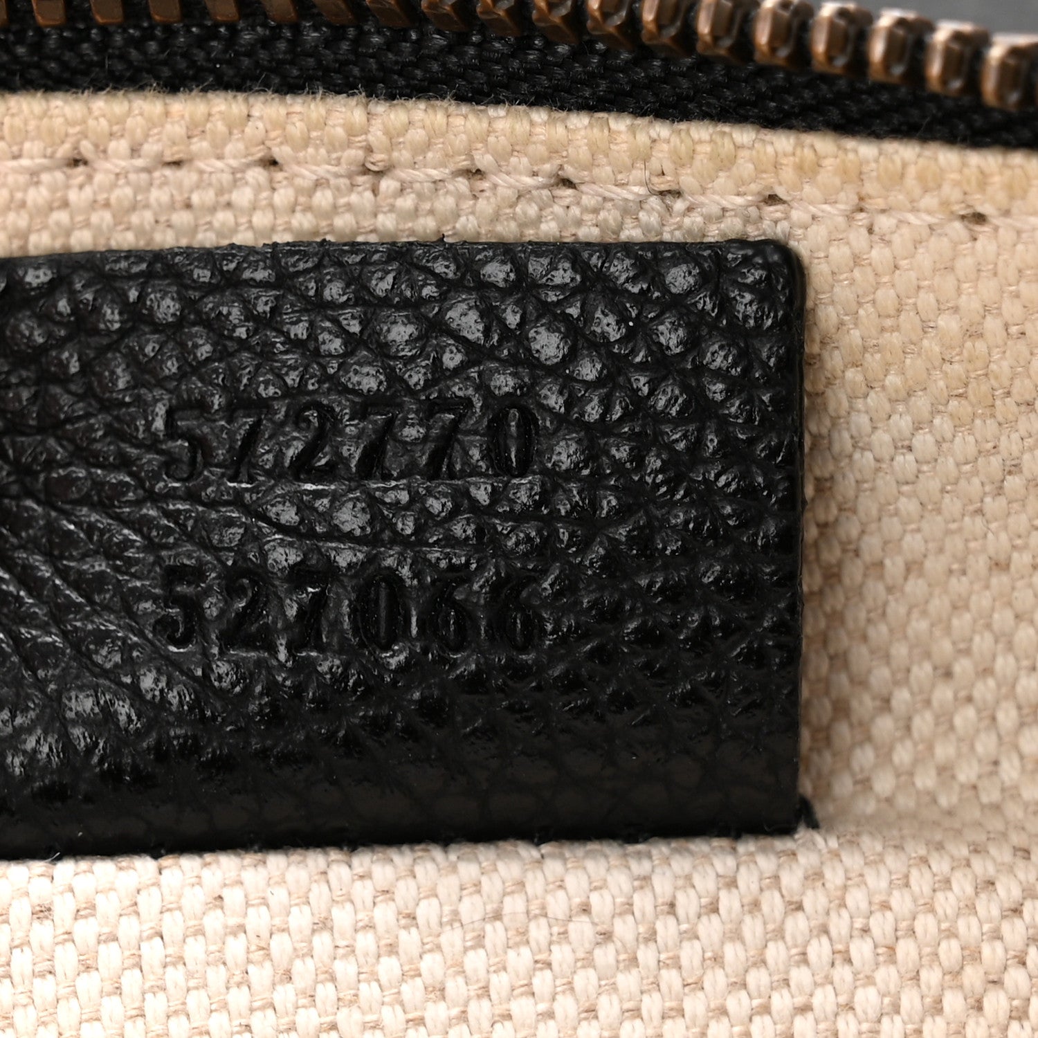 Gucci Pebbled Calfskin Logo Wristlet Black 7 of 10