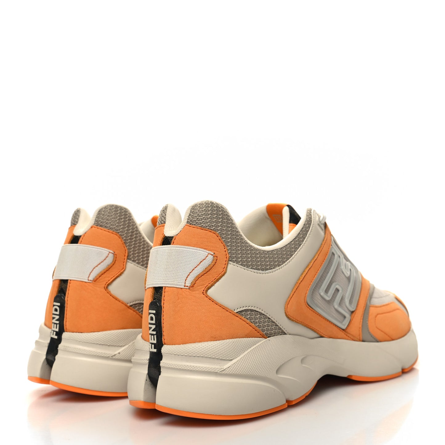 Nubuck Mesh Vitello FF Mens Faster Sneakers 12 Clementine Ghiaccio Beige