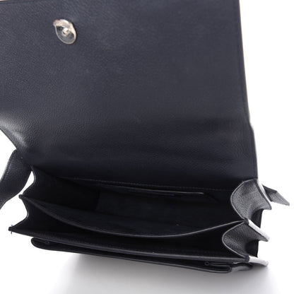 Saint Laurent Grained Calfskin Medium Monogram Sunset Navy Blue 5 of 13