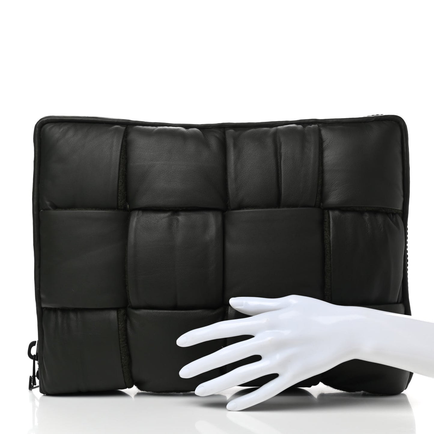 Calfskin Maxi Intrecciato Puffy Laptop Pouch Camping