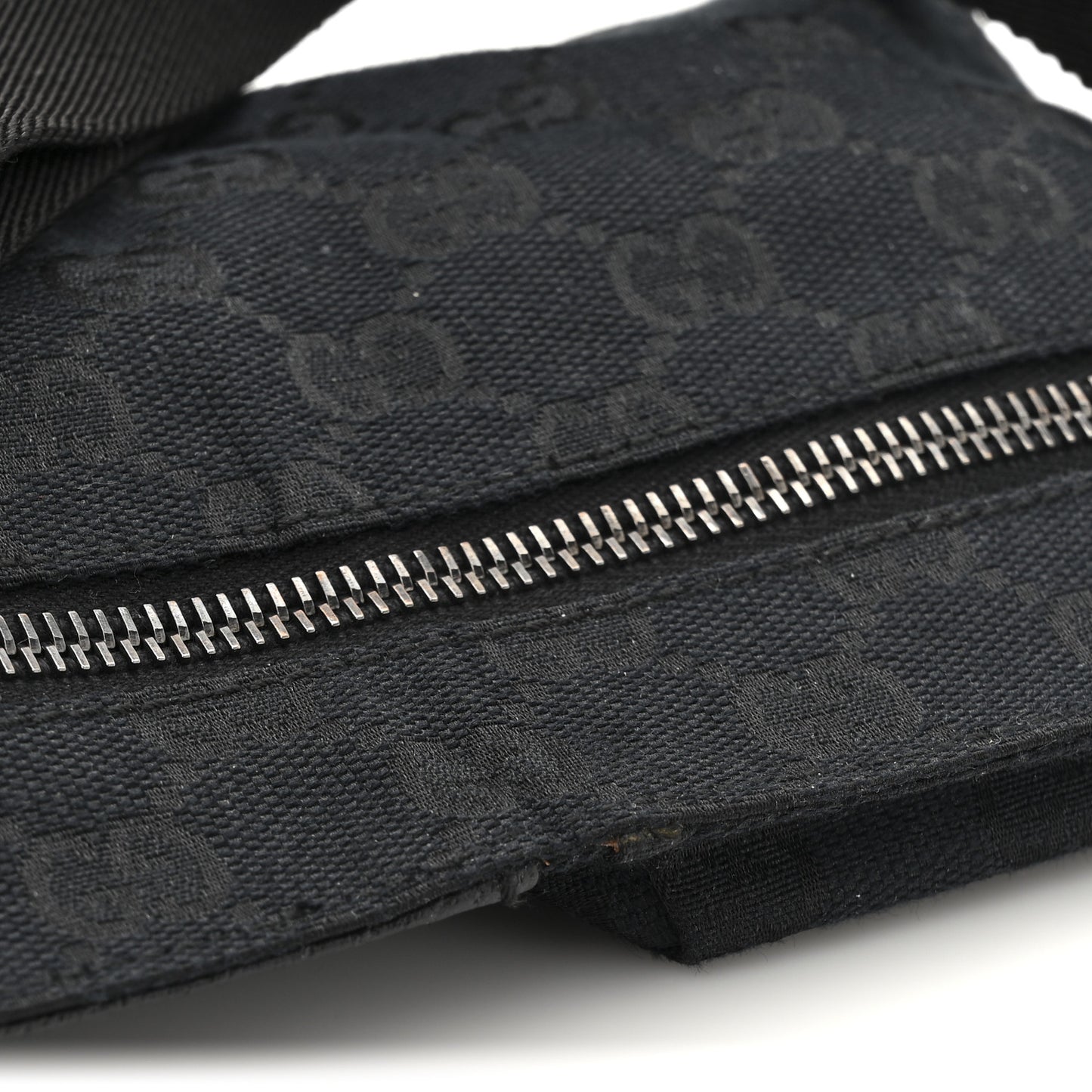 GG Monogram Double Pocket Belt Bag Black