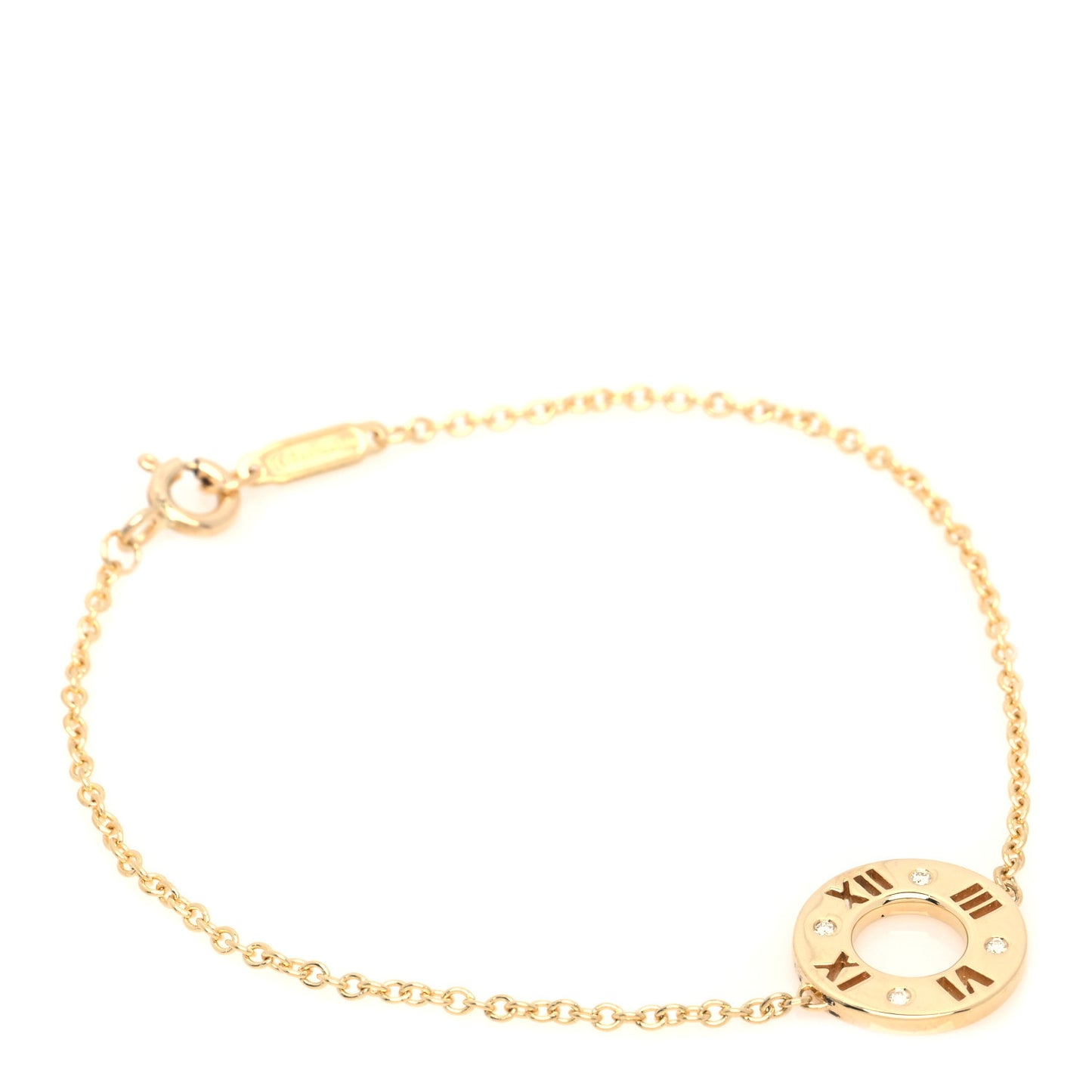 18K Yellow Gold Diamond Atlas Pierced Bracelet