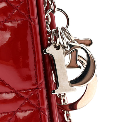 Christian Dior Patent Cannage Lady Dior Convertible Clutch Red 12 of 12