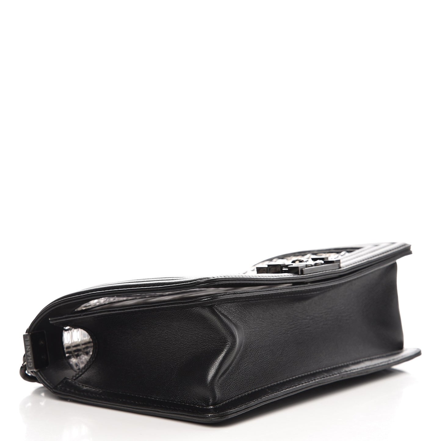 PVC Thread Woven Medium Boy Flap Black