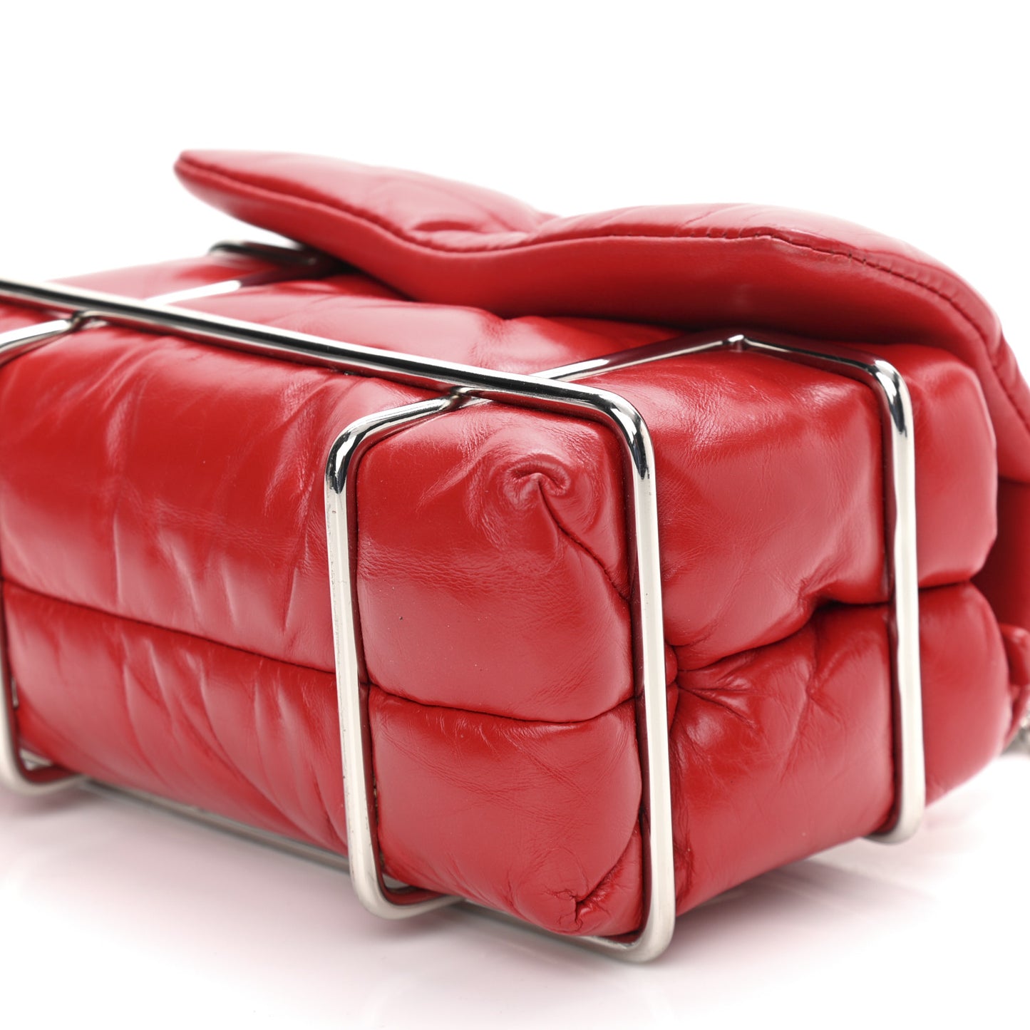 Calfskin Quilted Halo Xbody Bag Red