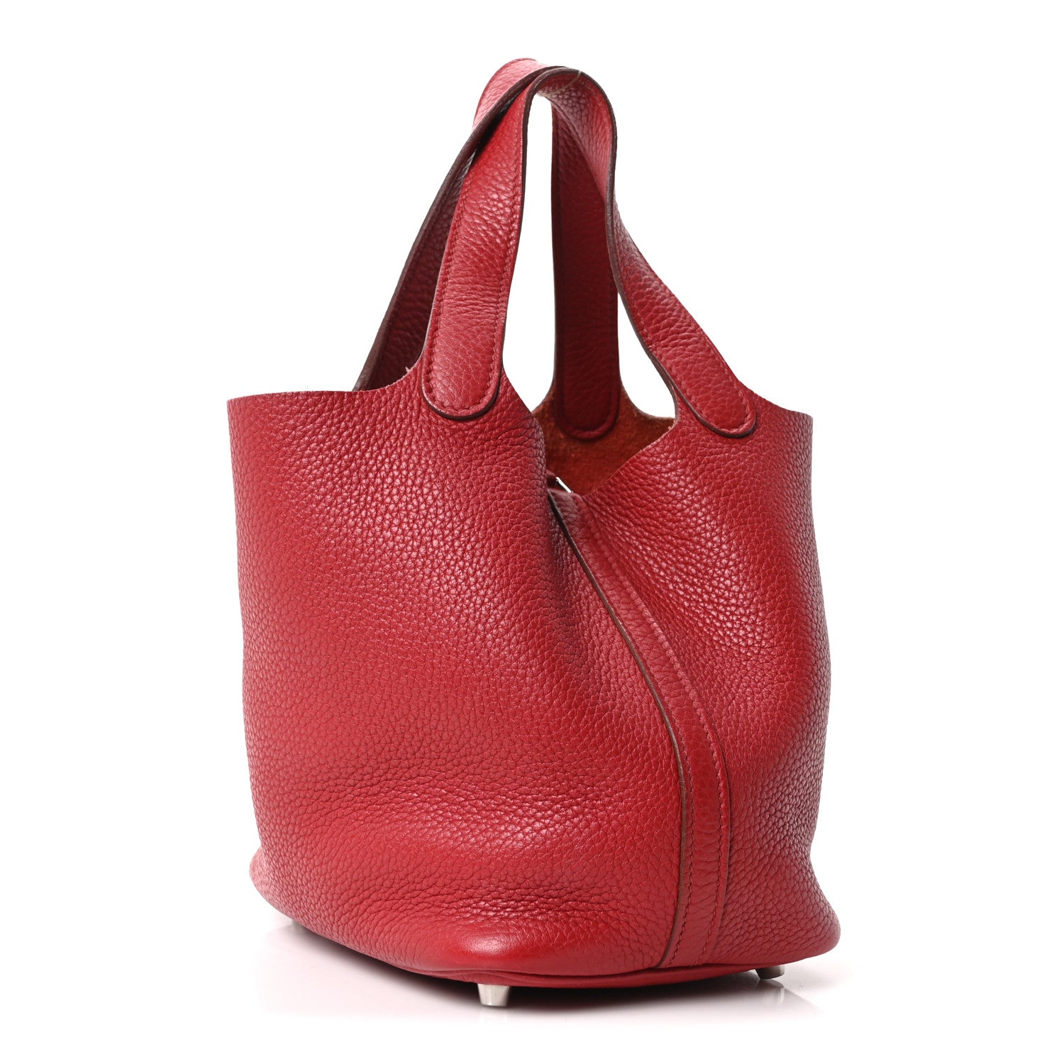 Hermes Taurillon Clemence Picotin Lock 18 PM Rouge Garance 3 of 10