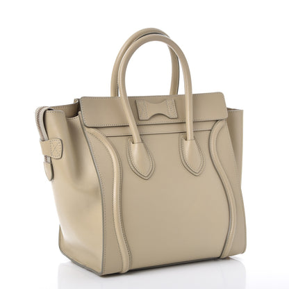 Celine Smooth Calfskin Mini Luggage Mastic 3 of 16